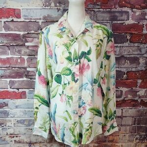 Tommy Bahama Floral Print Linen Shirt